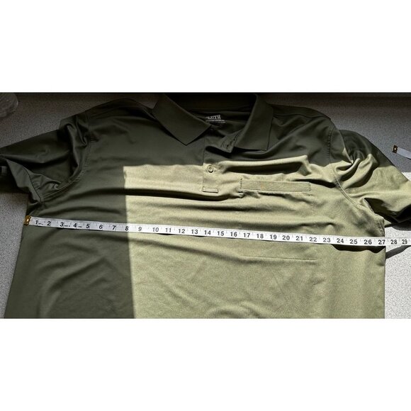 Duluth Trading Men's Knuckledown Green Short Sleeve Polo with Pocket Size 2XL - Picture 7 of 7